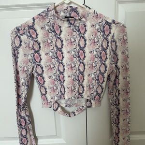 rue21 snakeskin cutout top